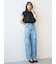 【WEB限定00サイズ】ワイドテーパードカットアウトデニムパンツ