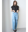 【WEB限定00サイズ】ワイドテーパードカットアウトデニムパンツ