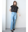 【WEB限定00サイズ】ワイドテーパードカットアウトデニムパンツ