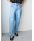 【WEB限定00サイズ】ワイドテーパードカットアウトデニムパンツ