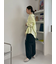 【WEB限定00サイズ】ワイドテーパードカットアウトデニムパンツ