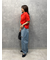 【WEB限定00サイズ】ワイドテーパードカットアウトデニムパンツ