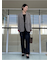 【WEB限定00サイズ】ワイドテーパードカットアウトデニムパンツ