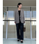 【WEB限定00サイズ】ワイドテーパードカットアウトデニムパンツ