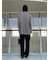 【WEB限定00サイズ】ワイドテーパードカットアウトデニムパンツ