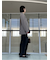 【WEB限定00サイズ】ワイドテーパードカットアウトデニムパンツ