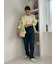 【WEB限定00サイズ】ワイドテーパードカットアウトデニムパンツ