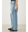 【WEB限定00サイズ】ワイドテーパードカットアウトデニムパンツ