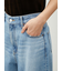 【WEB限定00サイズ】ワイドテーパードカットアウトデニムパンツ