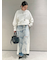 【WEB限定00サイズ】ワイドテーパードカットアウトデニムパンツ