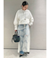 【WEB限定00サイズ】ワイドテーパードカットアウトデニムパンツ