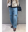 【WEB限定00サイズ】ワイドテーパードカットアウトデニムパンツ