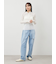 【WEB限定00サイズ】ワイドテーパードカットアウトデニムパンツ