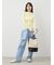 【WEB限定00サイズ】ワイドテーパードカットアウトデニムパンツ