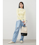【WEB限定00サイズ】ワイドテーパードカットアウトデニムパンツ