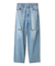 【WEB限定00サイズ】ワイドテーパードカットアウトデニムパンツ