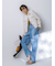 【WEB限定00サイズ】ワイドテーパードカットアウトデニムパンツ
