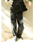 【WEB限定00サイズ】ワイドテーパードカットアウトデニムパンツ