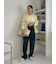 【WEB限定00サイズ】ワイドテーパードカットアウトデニムパンツ