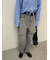 【WEB限定00サイズ】ワイドテーパードカットアウトデニムパンツ