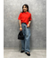 【WEB限定00サイズ】ワイドテーパードカットアウトデニムパンツ