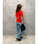 【WEB限定00サイズ】ワイドテーパードカットアウトデニムパンツ