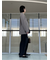 【WEB限定00サイズ】ワイドテーパードカットアウトデニムパンツ
