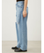 【WEB限定00サイズ】ワイドテーパードカットアウトデニムパンツ