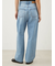 【WEB限定00サイズ】ワイドテーパードカットアウトデニムパンツ