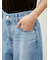 【WEB限定00サイズ】ワイドテーパードカットアウトデニムパンツ