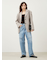 【WEB限定00サイズ】ワイドテーパードカットアウトデニムパンツ