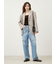 【WEB限定00サイズ】ワイドテーパードカットアウトデニムパンツ