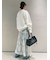 【WEB限定00サイズ】ワイドテーパードカットアウトデニムパンツ
