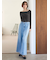 【WEB限定00サイズ】ルーズフィットタックバギーデニムパンツ