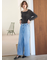 【WEB限定00サイズ】ルーズフィットタックバギーデニムパンツ