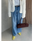 【WEB限定00サイズ】ルーズフィットタックバギーデニムパンツ