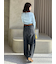 【WEB限定00サイズ】ルーズフィットタックバギーデニムパンツ