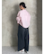 【WEB限定00サイズ】ルーズフィットタックバギーデニムパンツ