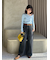 【WEB限定00サイズ】ルーズフィットタックバギーデニムパンツ