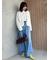 【WEB限定00サイズ】ルーズフィットタックバギーデニムパンツ