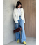 【WEB限定00サイズ】ルーズフィットタックバギーデニムパンツ
