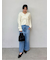 【WEB限定00サイズ】ルーズフィットタックバギーデニムパンツ
