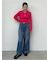 【WEB限定00サイズ】ルーズフィットタックバギーデニムパンツ