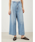 【WEB限定00サイズ】ルーズフィットタックバギーデニムパンツ