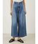 【WEB限定00サイズ】ルーズフィットタックバギーデニムパンツ