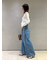 【WEB限定00サイズ】ルーズフィットタックバギーデニムパンツ