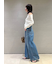 【WEB限定00サイズ】ルーズフィットタックバギーデニムパンツ