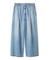【WEB限定00サイズ】ルーズフィットタックバギーデニムパンツ
