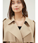 【WEB限定00サイズ】共ベルト付肩章デザイントレンチコート