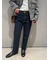 裾段差テーパードデニムパンツ